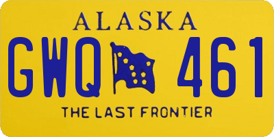 AK license plate GWQ461
