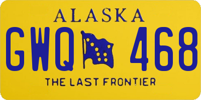 AK license plate GWQ468