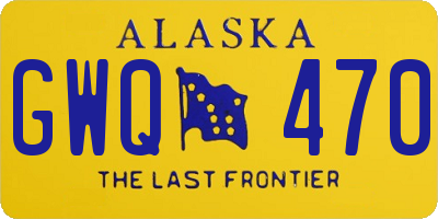 AK license plate GWQ470