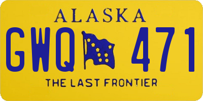 AK license plate GWQ471