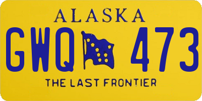 AK license plate GWQ473