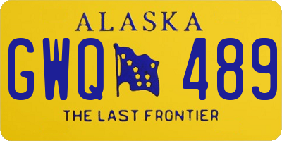 AK license plate GWQ489