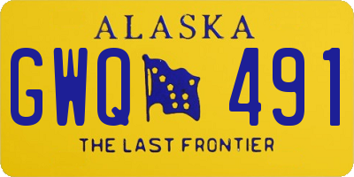 AK license plate GWQ491