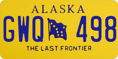 AK license plate GWQ498