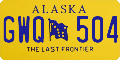 AK license plate GWQ504