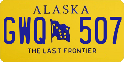 AK license plate GWQ507