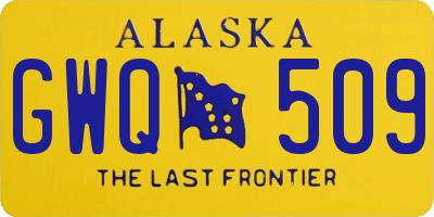 AK license plate GWQ509