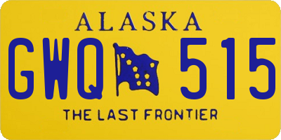 AK license plate GWQ515