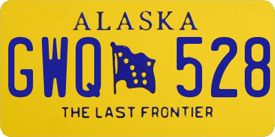 AK license plate GWQ528