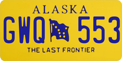 AK license plate GWQ553