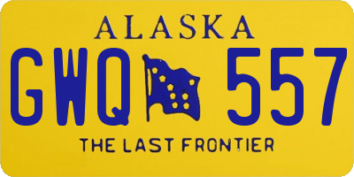 AK license plate GWQ557