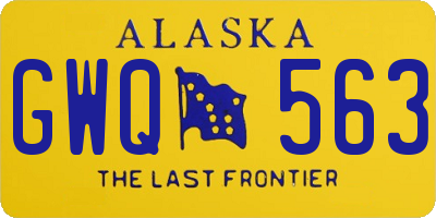 AK license plate GWQ563