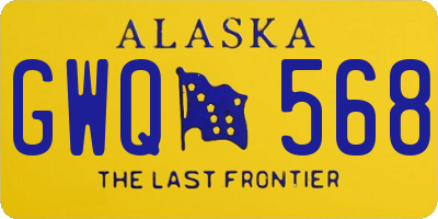 AK license plate GWQ568