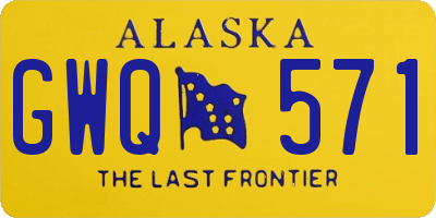 AK license plate GWQ571
