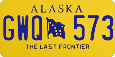 AK license plate GWQ573