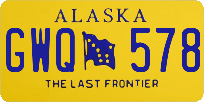 AK license plate GWQ578