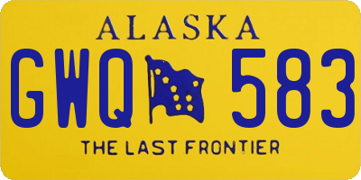 AK license plate GWQ583