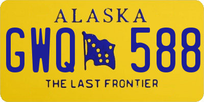 AK license plate GWQ588