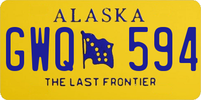 AK license plate GWQ594