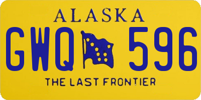 AK license plate GWQ596