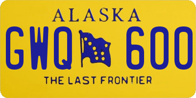 AK license plate GWQ600