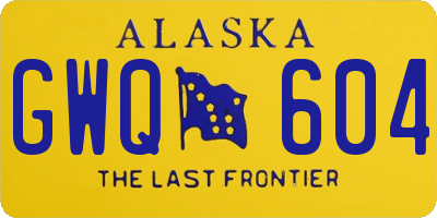 AK license plate GWQ604