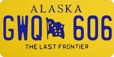 AK license plate GWQ606