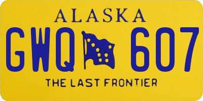 AK license plate GWQ607
