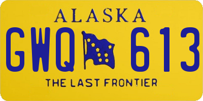 AK license plate GWQ613