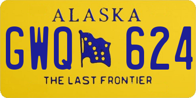 AK license plate GWQ624