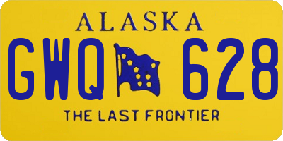 AK license plate GWQ628