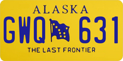 AK license plate GWQ631