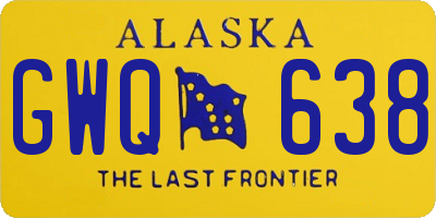 AK license plate GWQ638