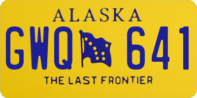 AK license plate GWQ641