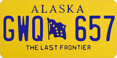 AK license plate GWQ657