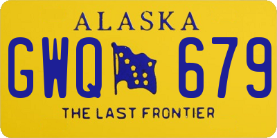 AK license plate GWQ679