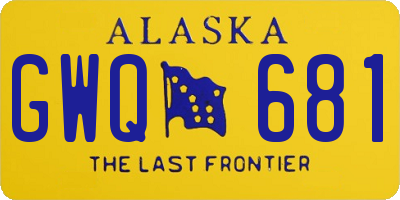 AK license plate GWQ681