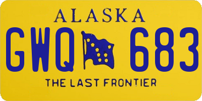 AK license plate GWQ683