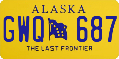 AK license plate GWQ687