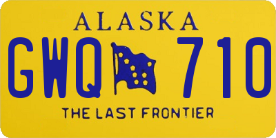 AK license plate GWQ710