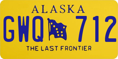 AK license plate GWQ712