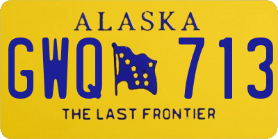 AK license plate GWQ713