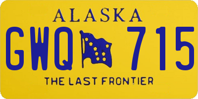 AK license plate GWQ715