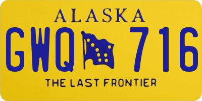 AK license plate GWQ716