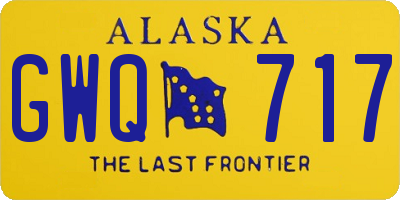 AK license plate GWQ717