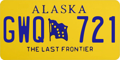 AK license plate GWQ721