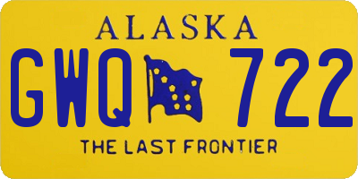 AK license plate GWQ722