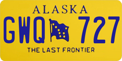 AK license plate GWQ727