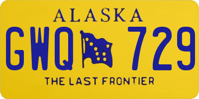 AK license plate GWQ729