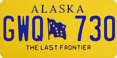 AK license plate GWQ730